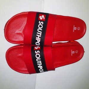 Mens Sandals Southpole Red Slip On Size 13 NEW